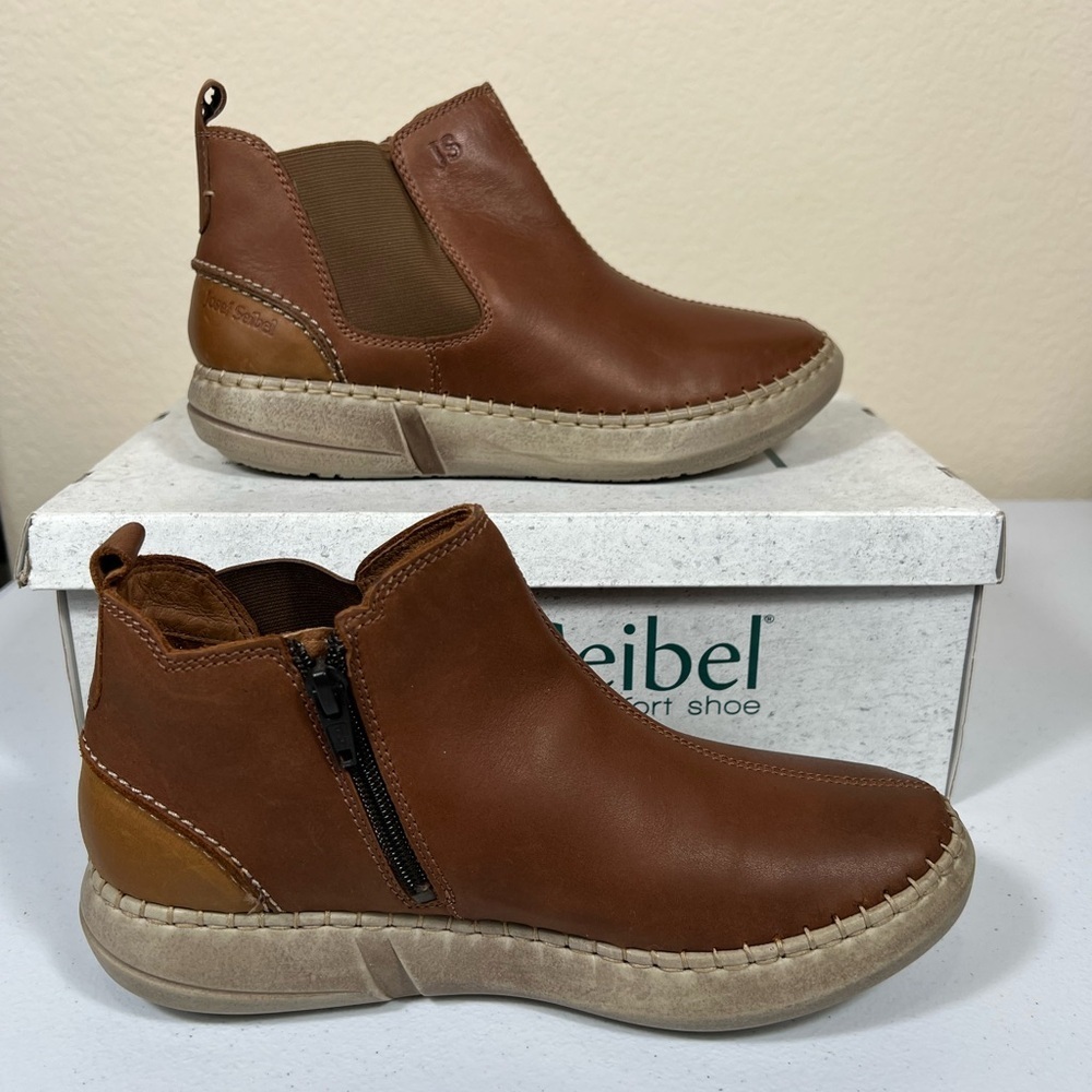 New Josef Seibel Women's brown‎ Ankle Boot 37 6/6.5